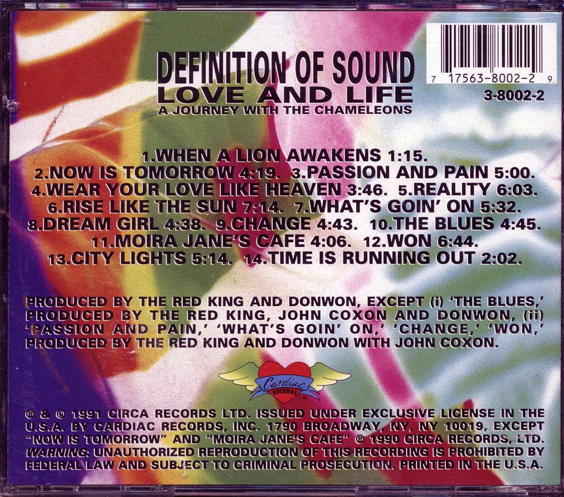Definition Of Sound - Love And Life: A Journey With The Chameleons