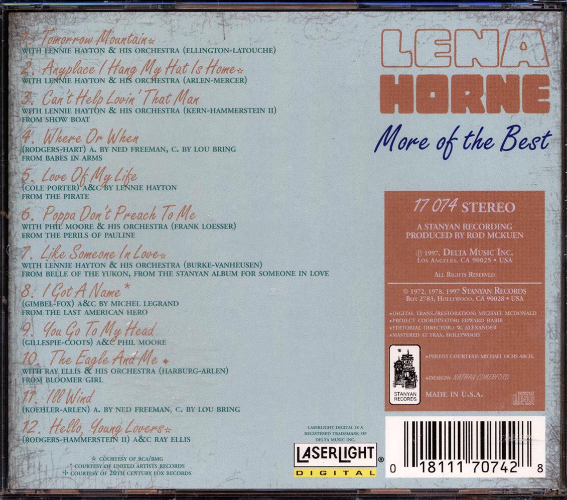 Lena Horne - More Of The Best