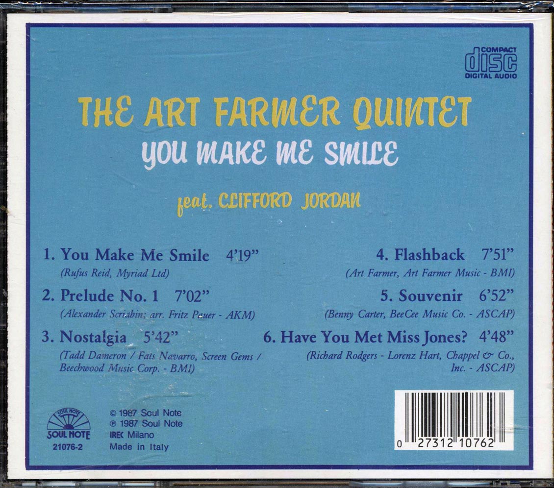 The Art Farmer Quintet - You Make Me Smile