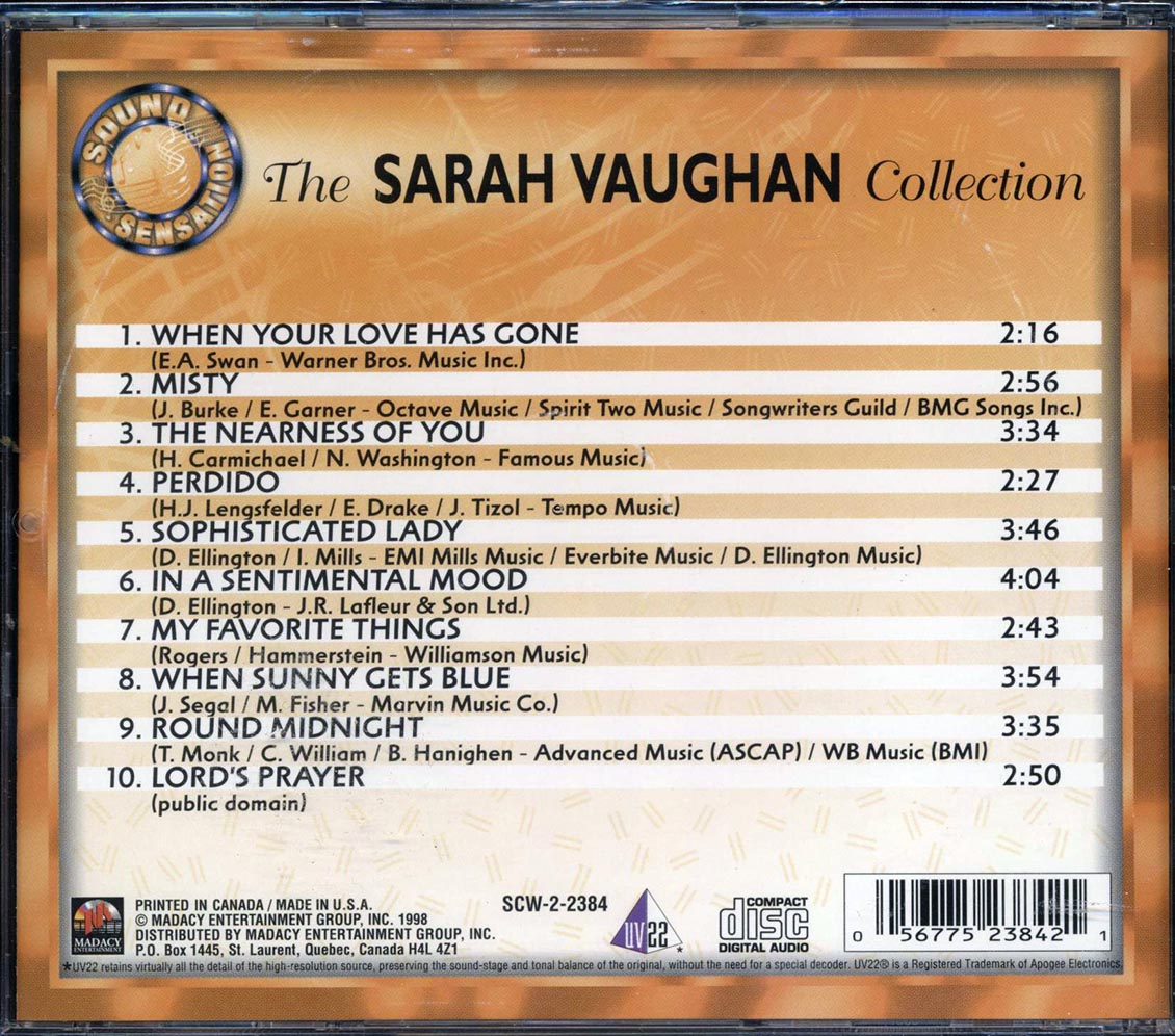 Sarah Vaughan - The Sarah Vaughan Collection