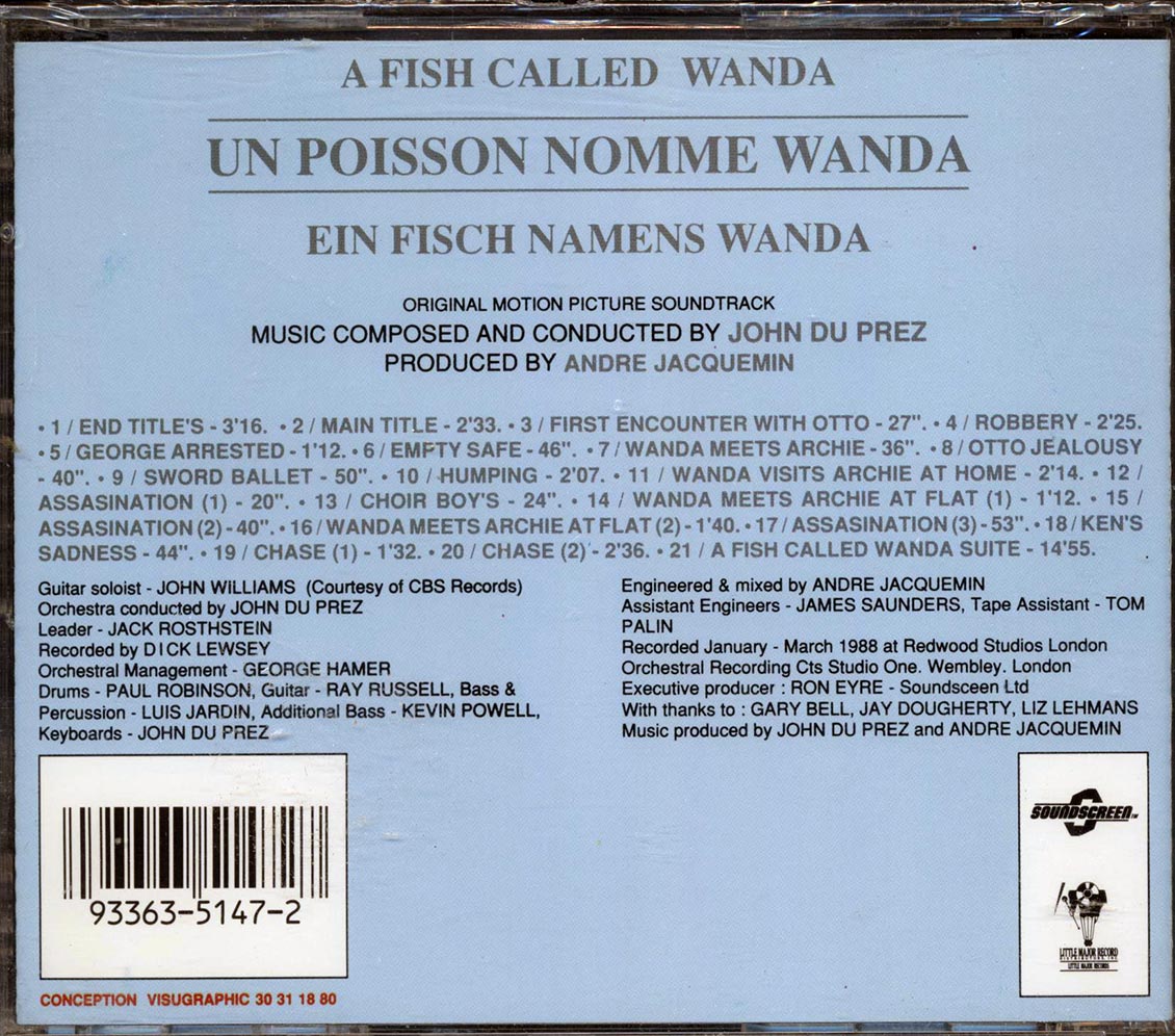 John Du Prez - A Fish Called Wanda: Original Soundtrack