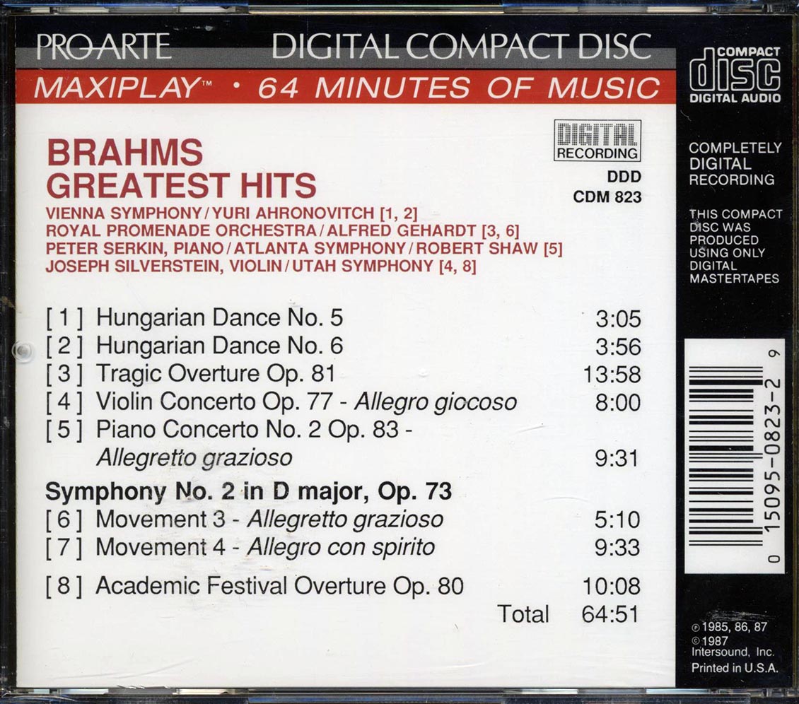 Brahms - Greatest Hits