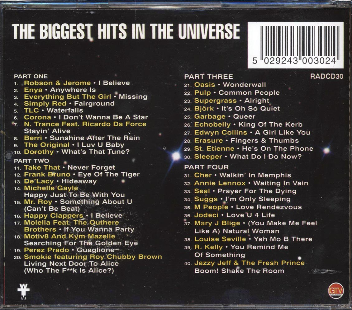 Enya, Simply Red, TLC, Oasis, Etc. - Hits 96 (40 tracks) (2xCD)