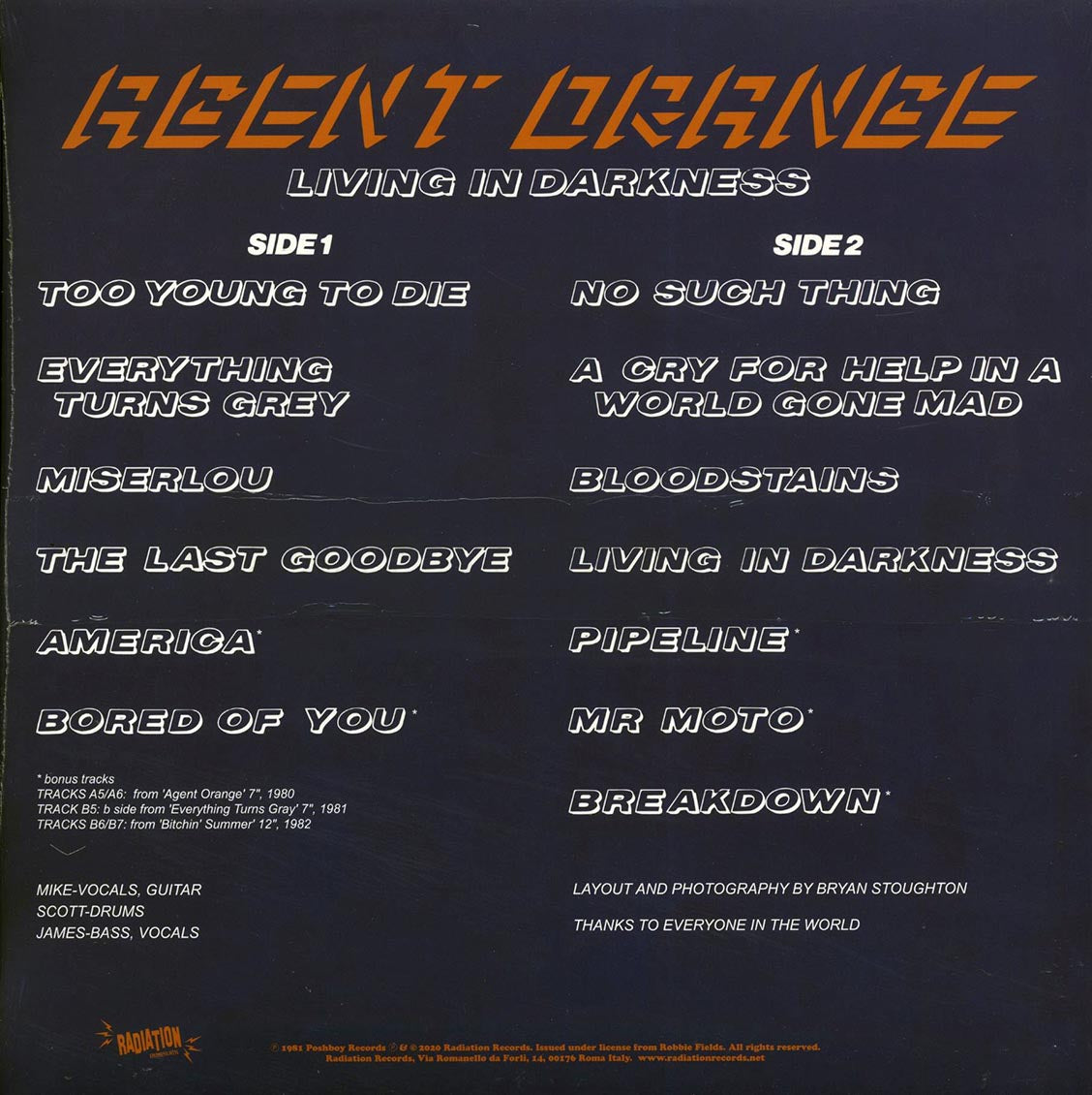 Agent Orange - Living In Darkness