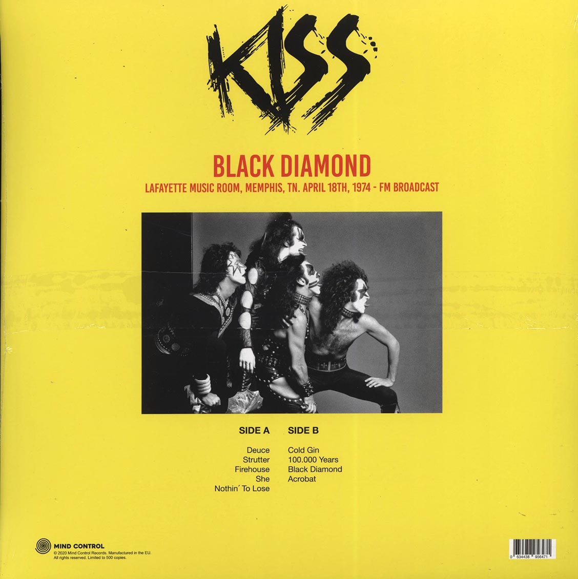 Kiss - Black Diamond: Lafayette Music Room, Memphis, TN, April 18th, 1974 FM Broadcast (ltd. 500 copies made)