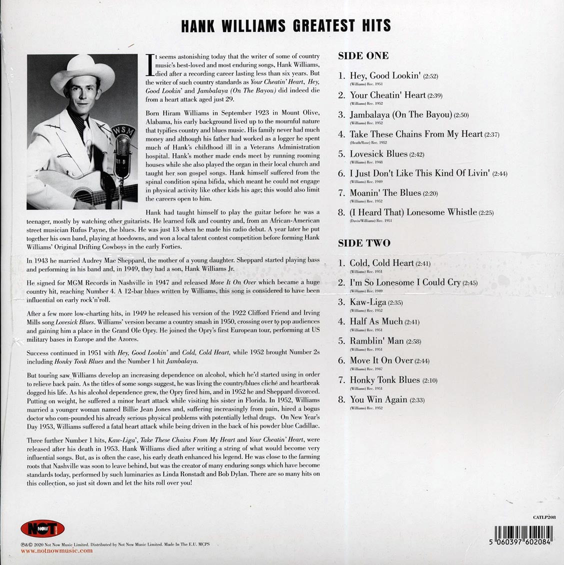 Hank Williams - Greatest Hits (180g)