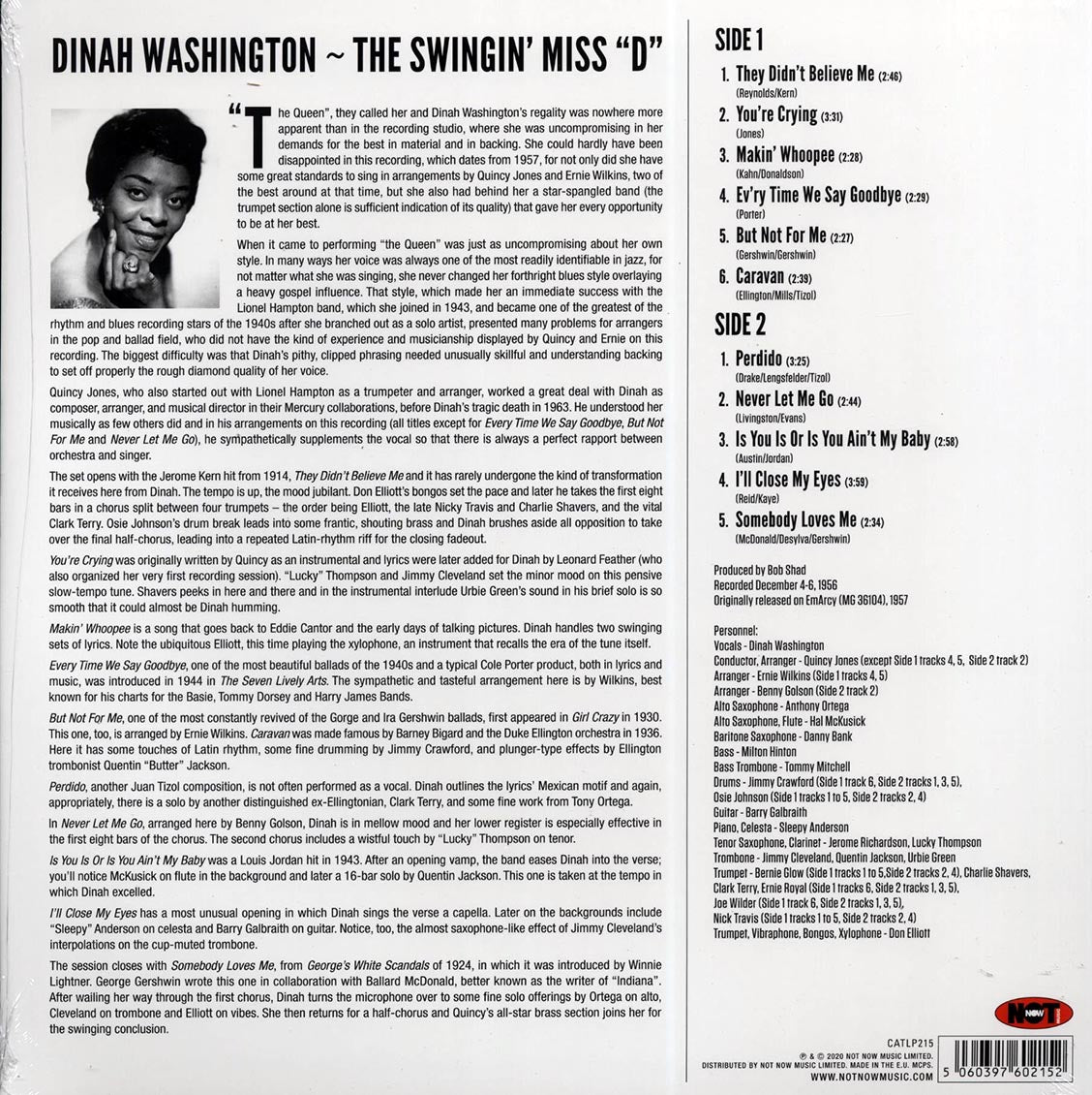Dinah Washington - The Swingin' Miss D (180g)