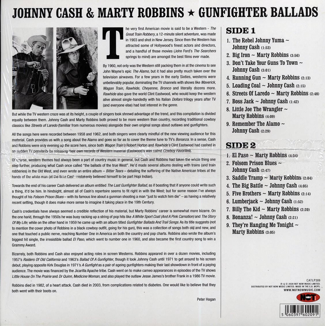Johnny Cash, Marty Robbins - Gunfighter Ballads (180g)