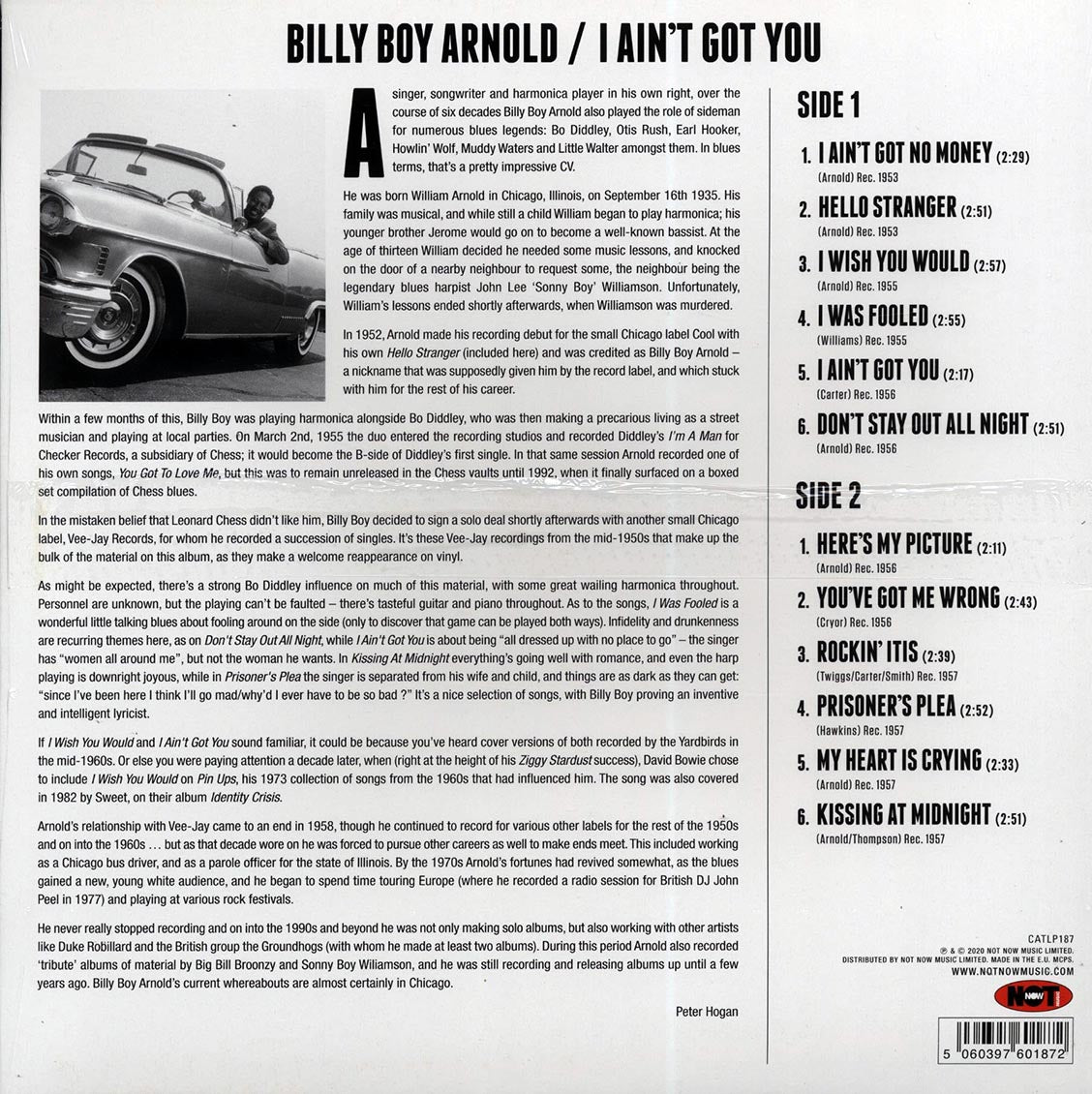 Billy Boy Arnold - I Ain't Got You (180g)