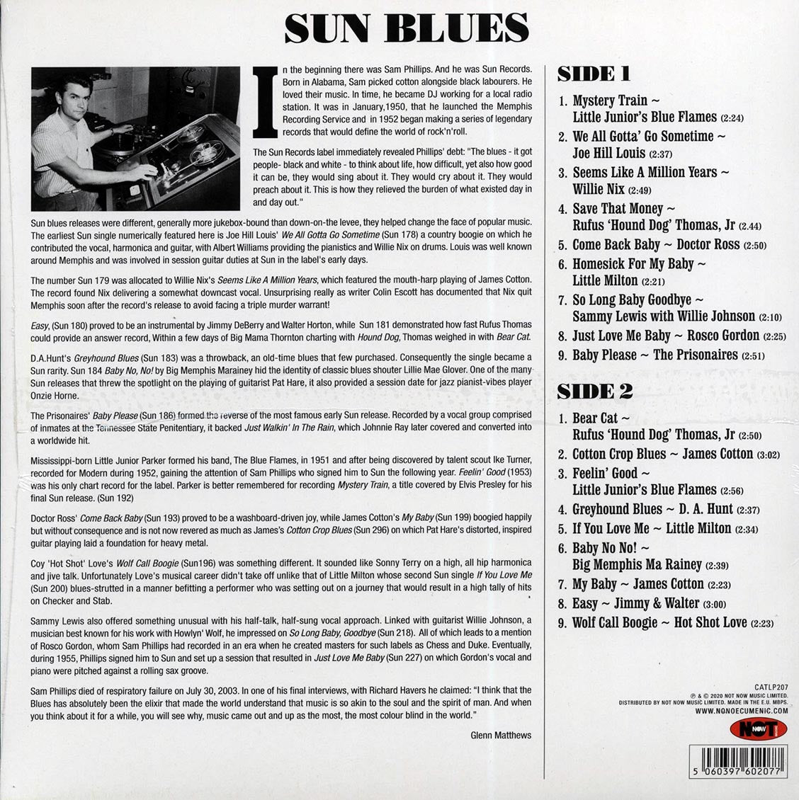 Willie Nix, James Cotton, Rosco Gordon, Joe Hill Louis, Etc. - Sun Blues (180g)