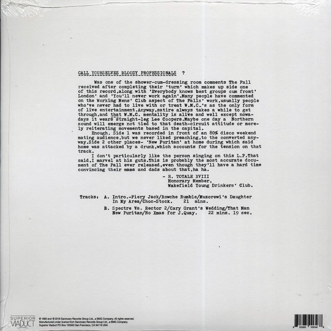 The Fall - Totale's Turns (It's Now Or Never)