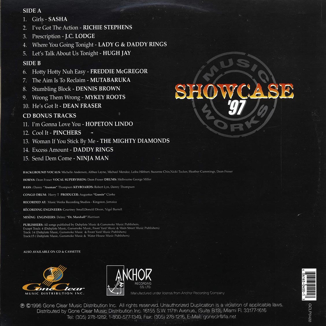 Dennis Brown, Freddie McGregor, Richie Stephens, Etc. - Music Works Showcase '97 (Jamaica press) (orig. press)