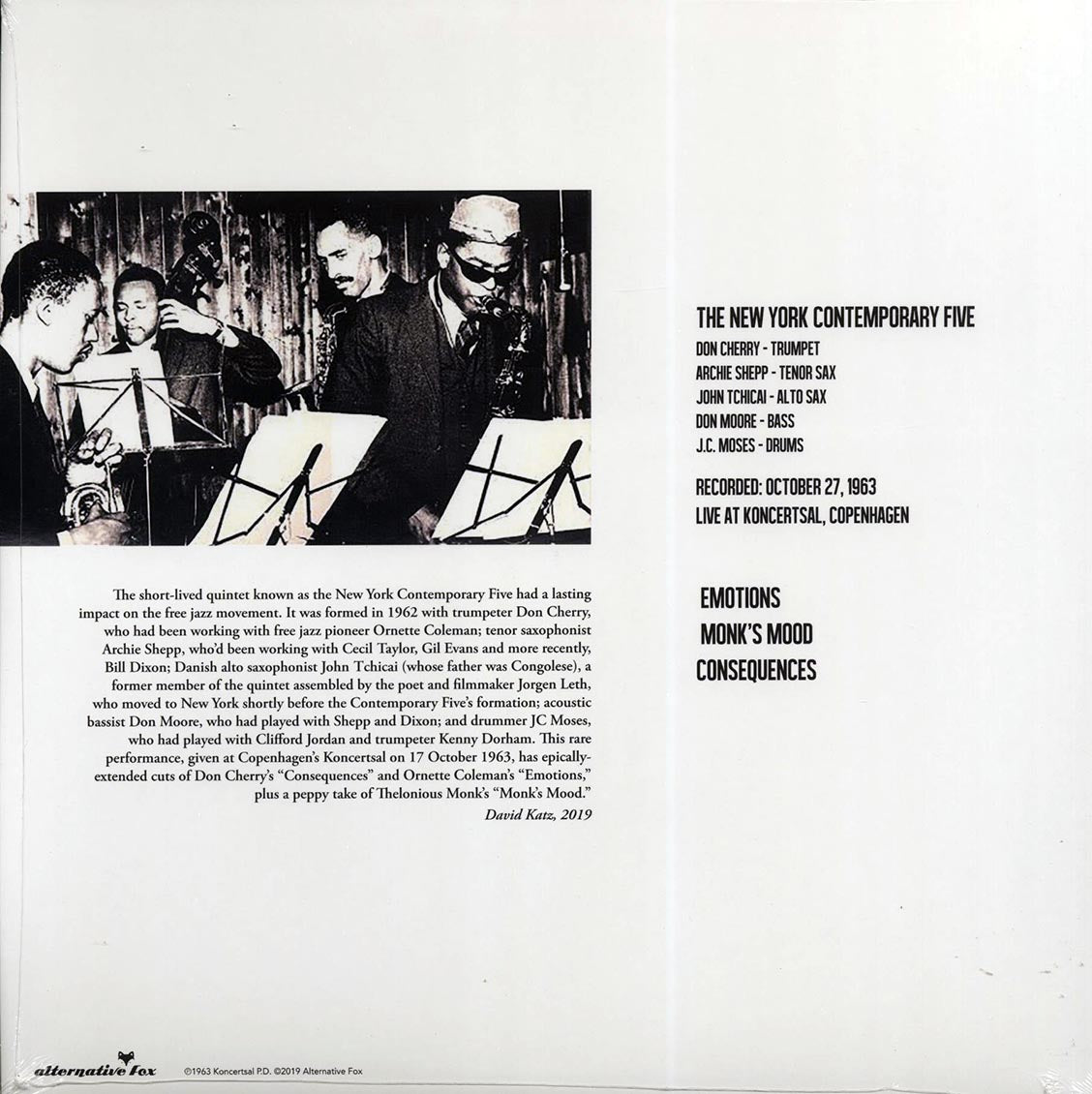 New York Contemporary Five - Live At Koncertsal, Copenhagen, 17.10.63