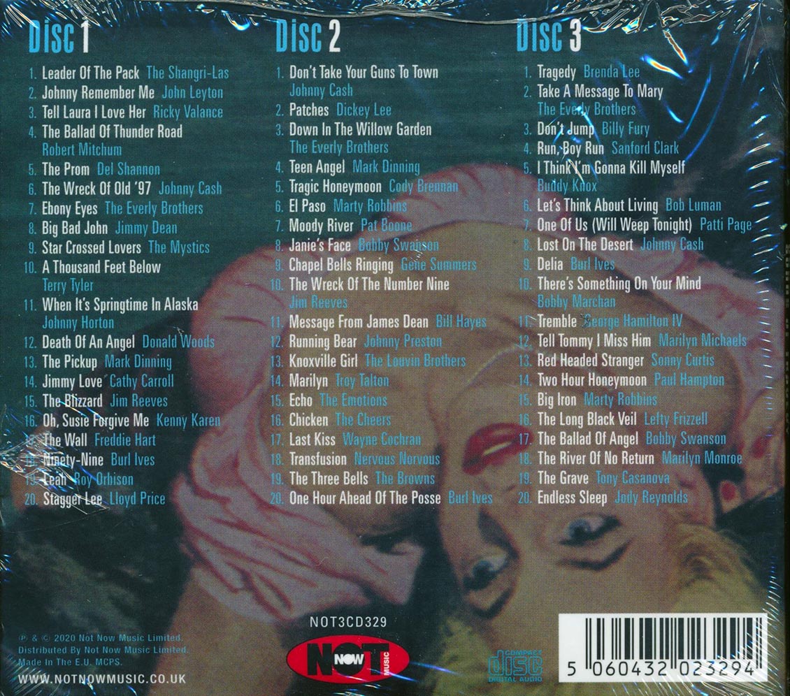 Johnny Cash, Roy Orbison, Brenda Lee, Robert Mitchum, Etc. - Songs Of Tragedy: 60 Tales Of Murder, Madness & Mayhem (60 tracks) (3xCD) (deluxe 4-fold digipak)
