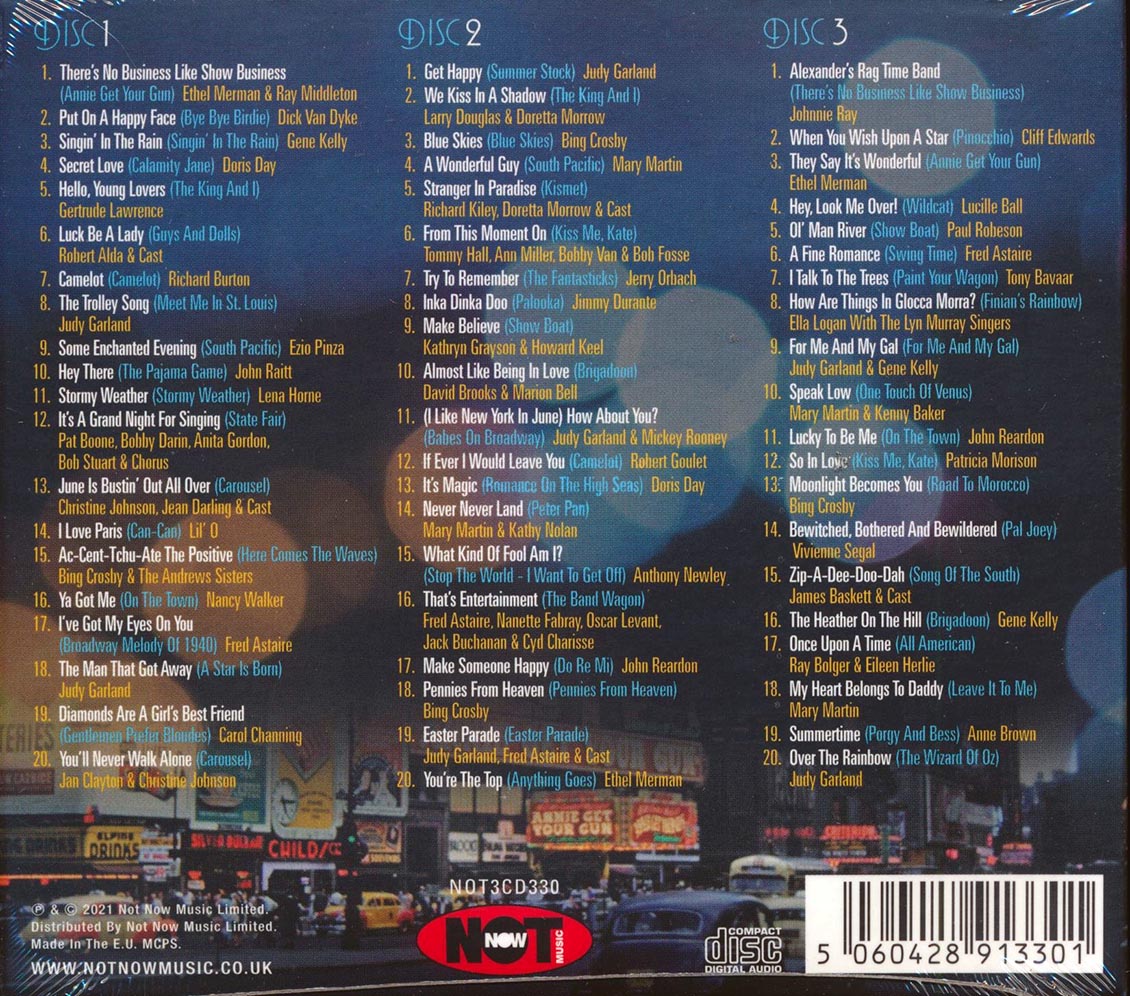 Fred Astaire, Gene Kelly, Dick Van Dyke, Doris Day, Etc. - The Very Best Of Broadway Musicals (60 tracks) (3xCD) (deluxe 4-fold digipak)