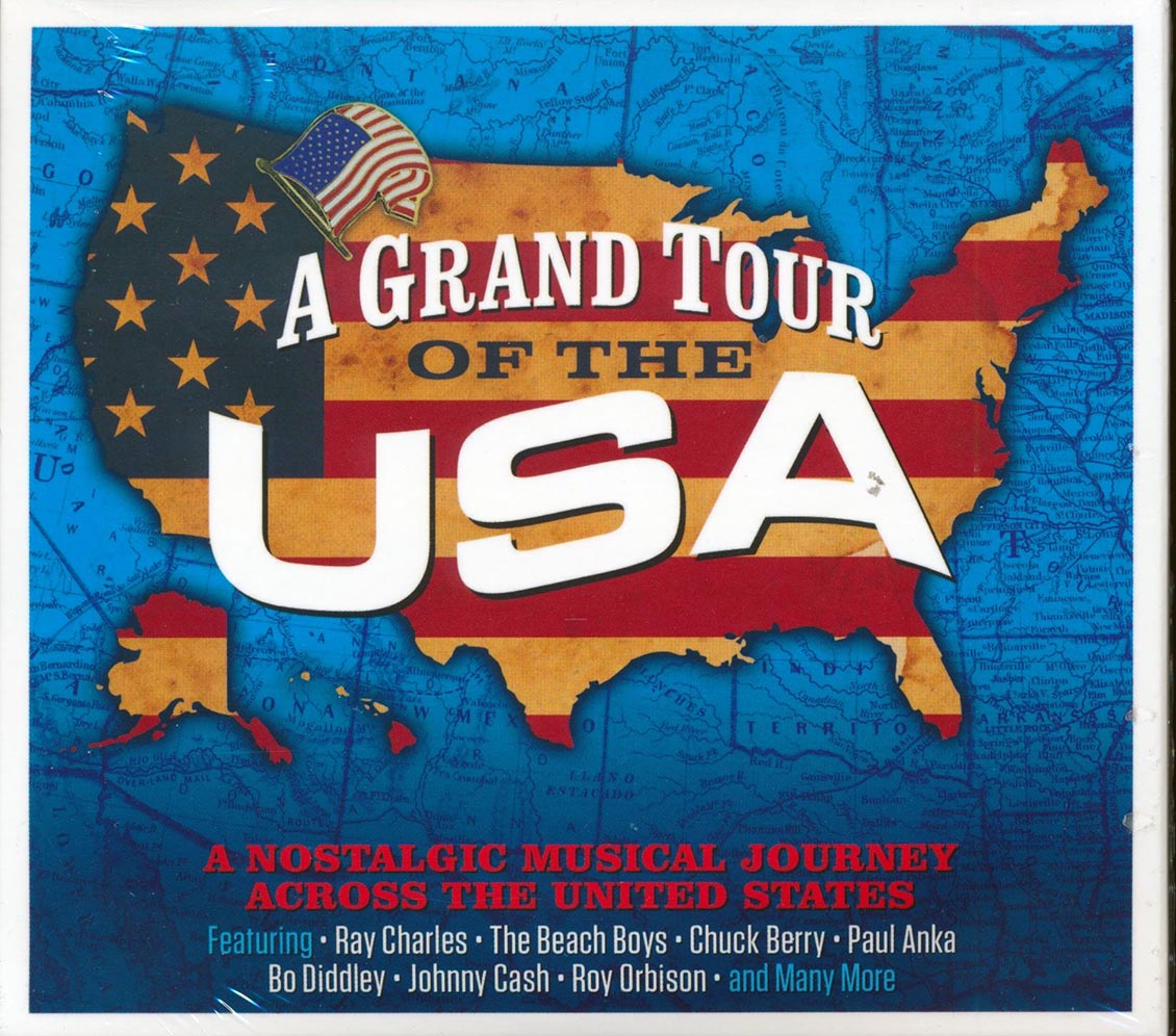 Ray Charles, The Beach Boys, Chuck Berry, Paul Anka, Etc. - A Grand Tour Of The USA (60 tracks) (3xCD) (deluxe 4-fold digipak)