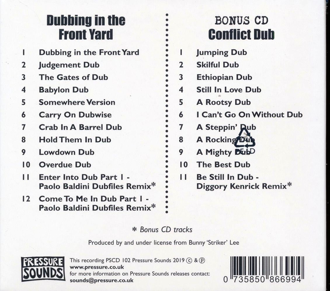 Prince Jammy, King Tubby, Bunny Lee - Dubbing In The Front Yard + Conflict Dub (2 albums on 1 CD) (23 tracks) (+ 4 bonus tracks)