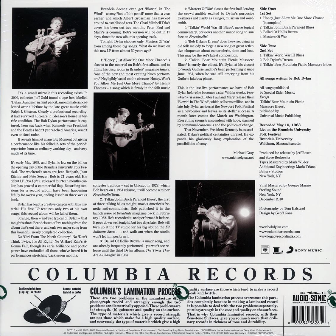 Bob Dylan - Bob Dylan In Concert Brandeis University 1963 (mono) (incl. mp3) (180g)