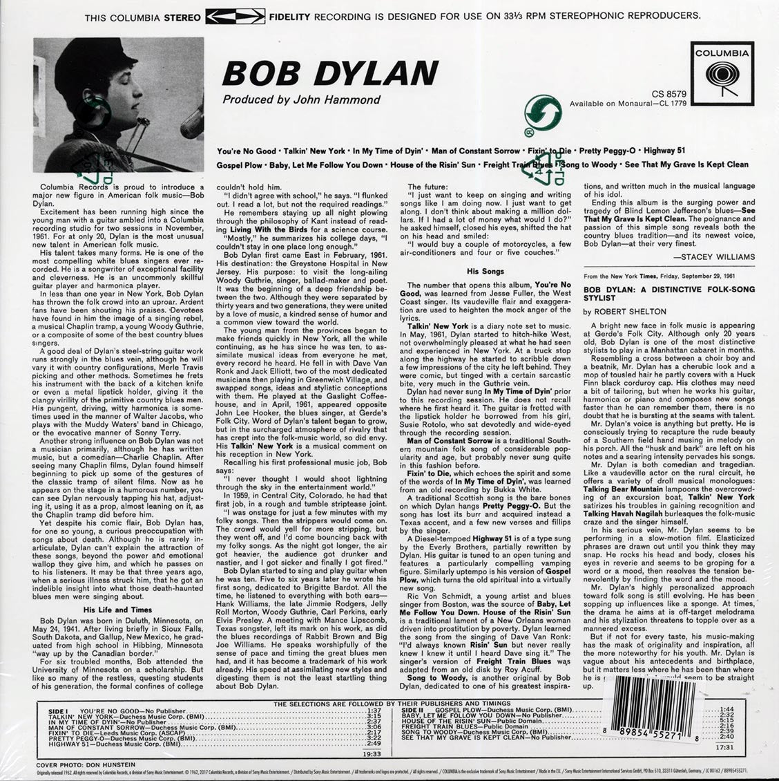 Bob Dylan - Bob Dylan (stereo) (incl. mp3) (180g)