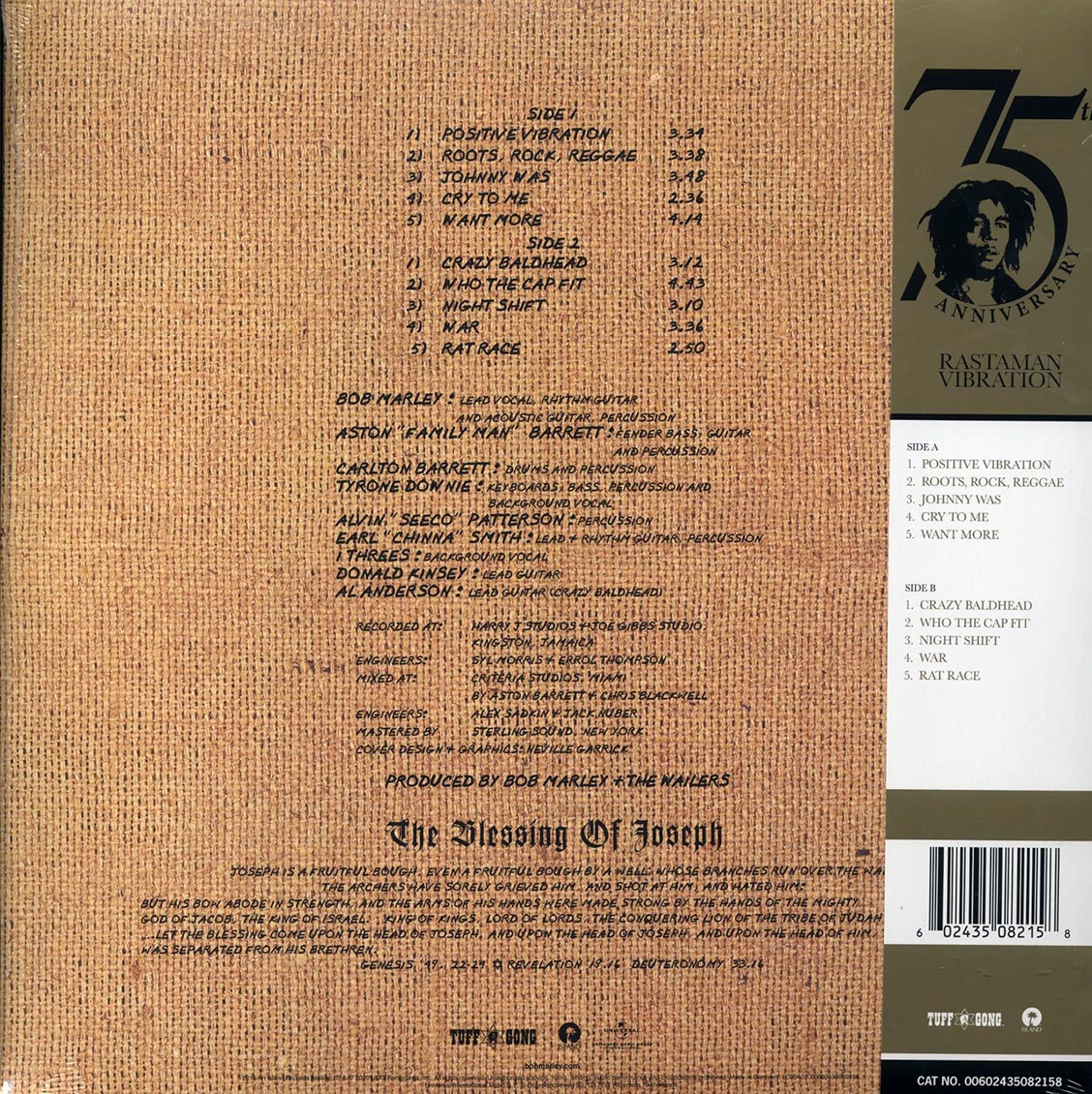Bob Marley - Rastaman Vibration (75th Anniv. Ed.) (ltd. ed.) (180g) (remastered)