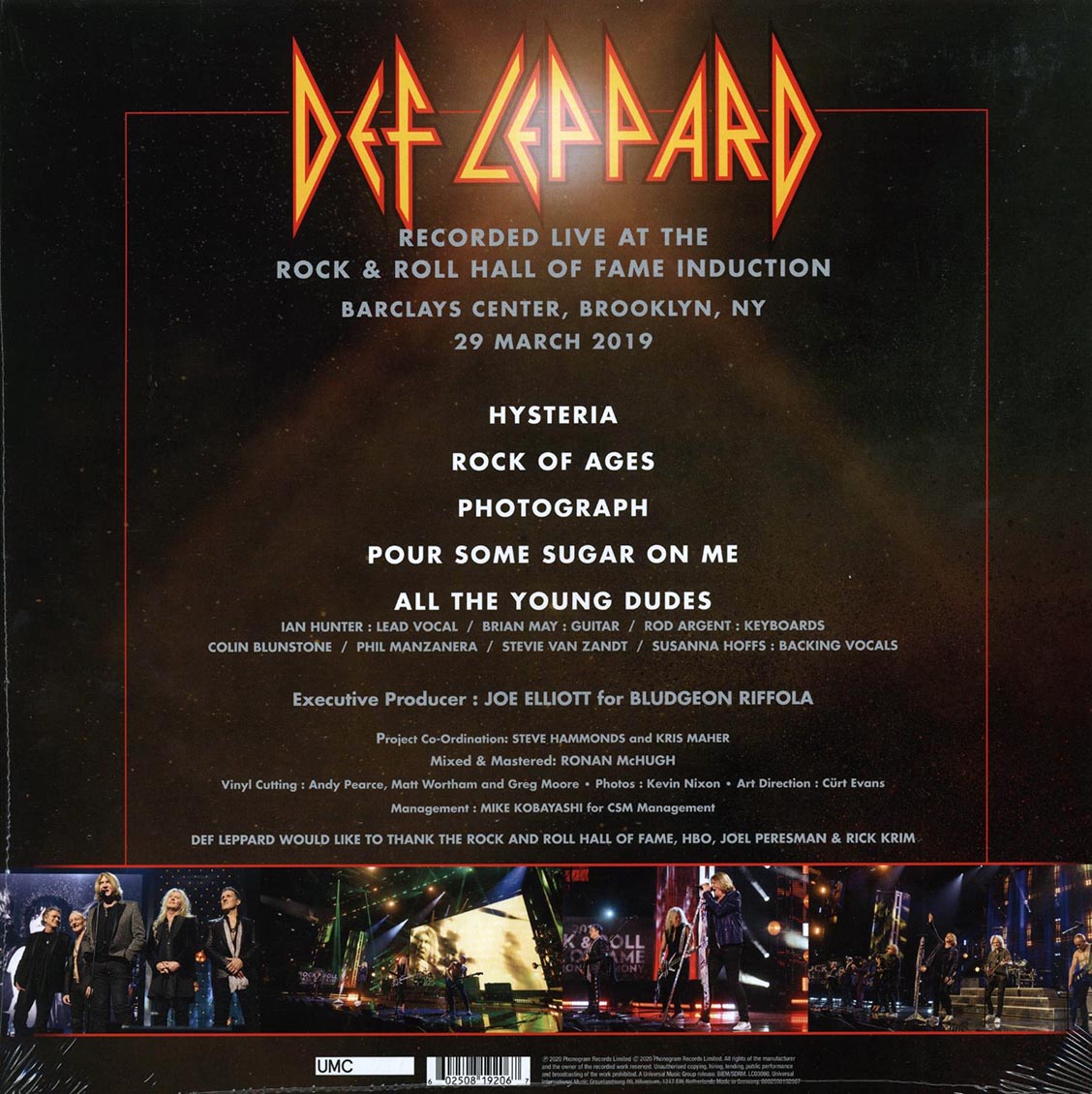 Def Leppard - Rock & Roll Hall Of Fame 29 March 2019 (RSD 2019)