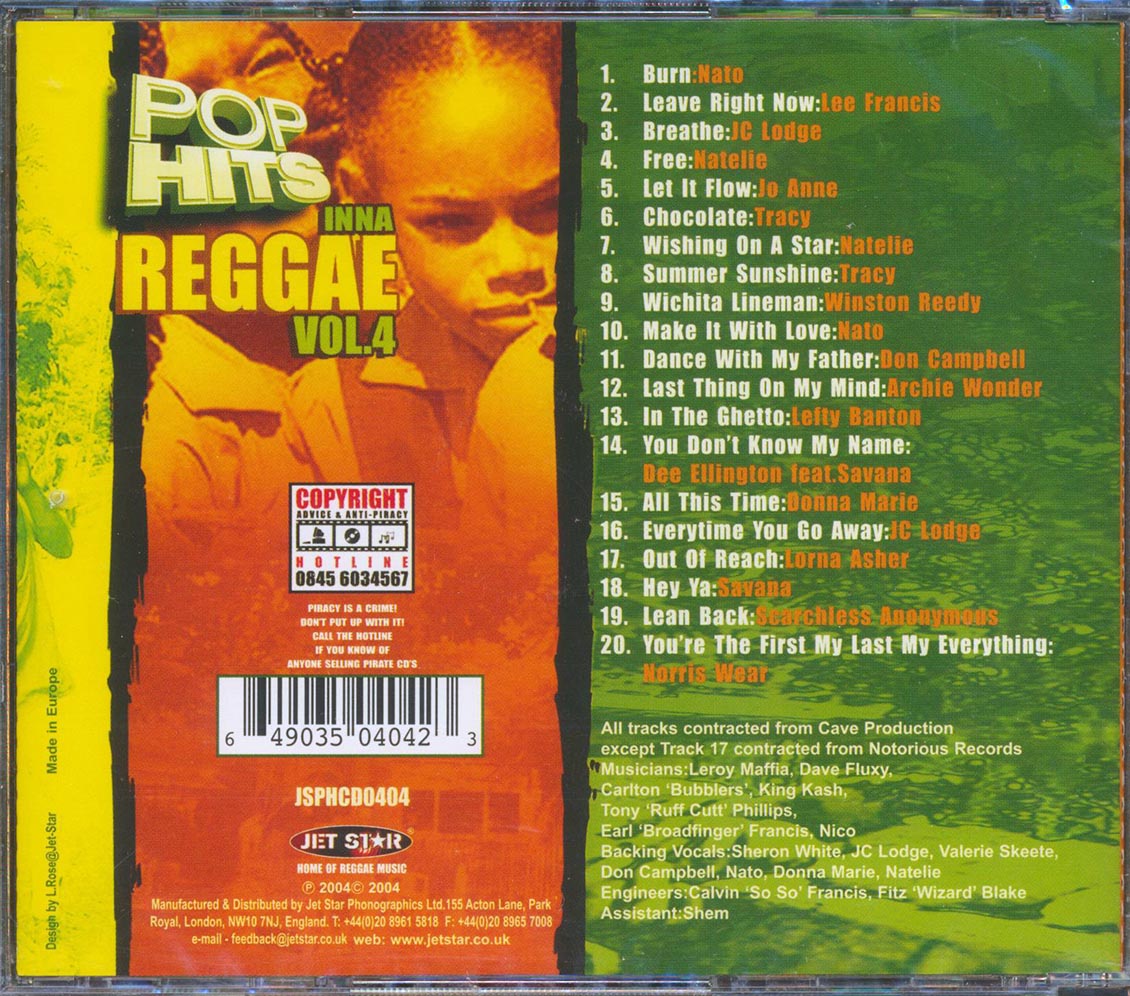 Various - Pop Hits Inna Reggae Volume 4 (20 tracks)
