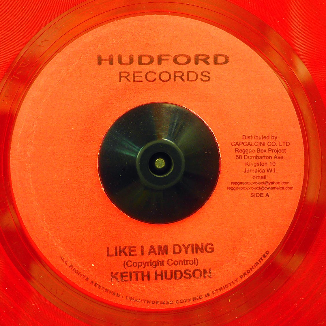 Keith Hudson - Like I Am Dying  /  Chuckles - Melody Maker Version 2 (orange vinyl)