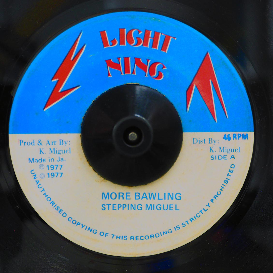 Stepping Miguel - More Bawling  /  Version (rhythm: "Everybody Bawling") (Jamaica press) (orig. press)