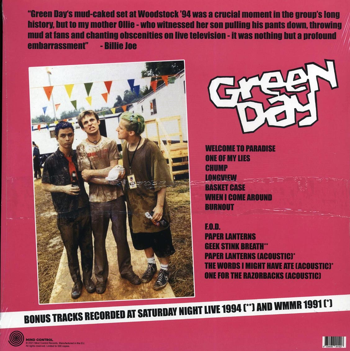 Green Day - Woodstock 1994 US Broadcast (ltd. 500 copies made)