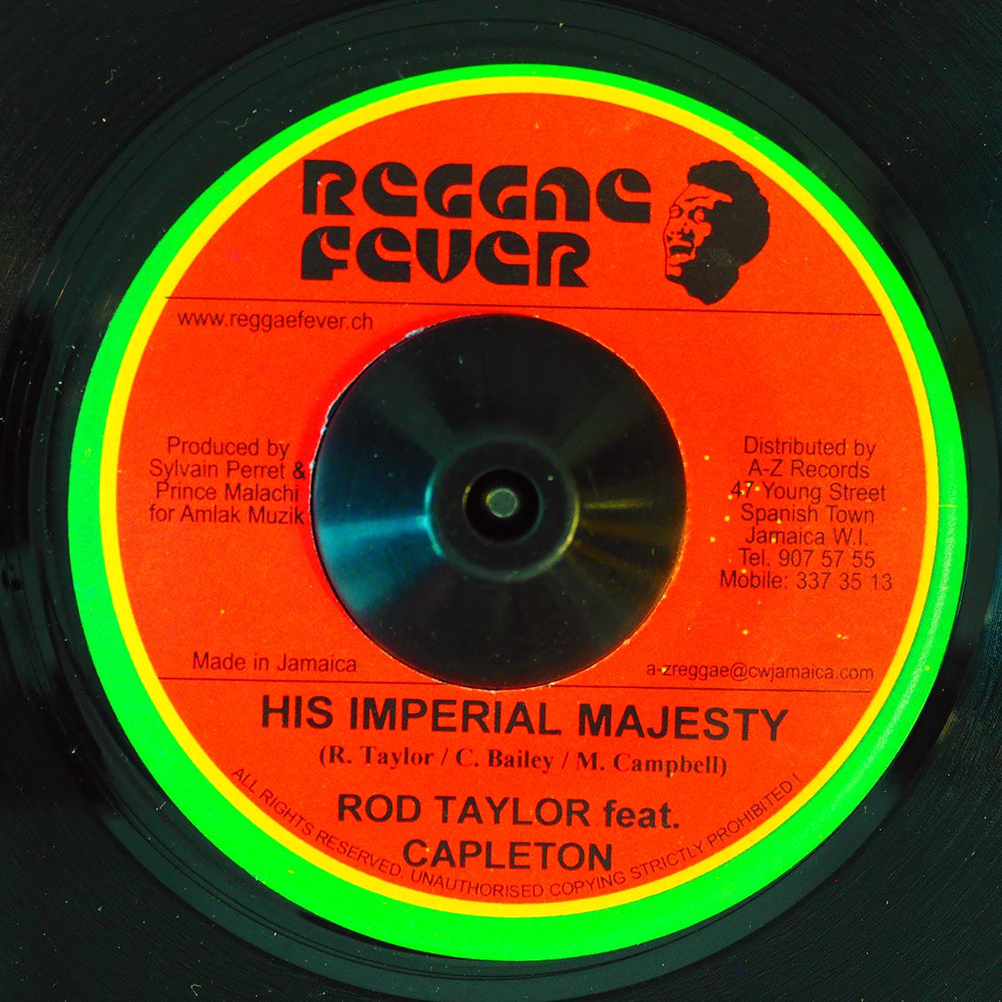Rod Taylor, Capleton - His Imperial Majesty  /  Version (rhythm: "His Imperial Majesty")