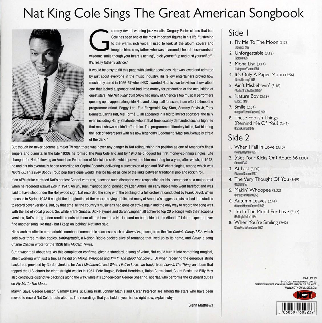 Nat King Cole - Sings The Great American Songbook (180g)