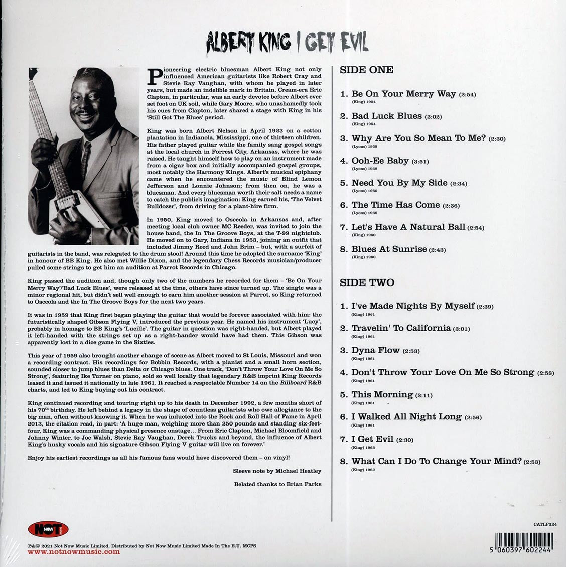 Albert King - I Get Evil (180g)