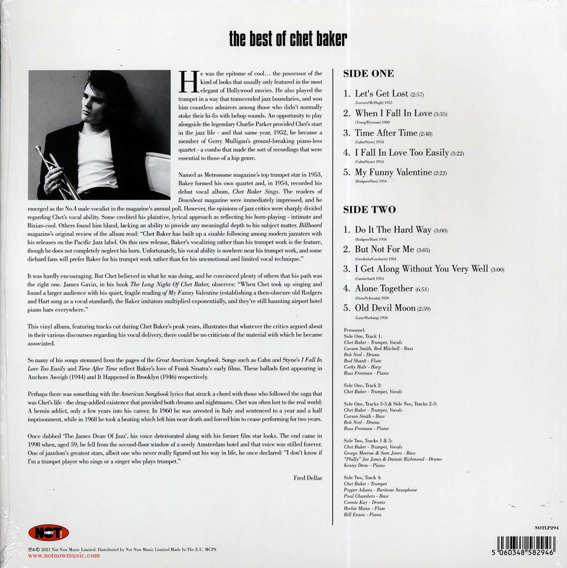 Chet Baker - The Best Of Chet Baker (180g) (colored vinyl)