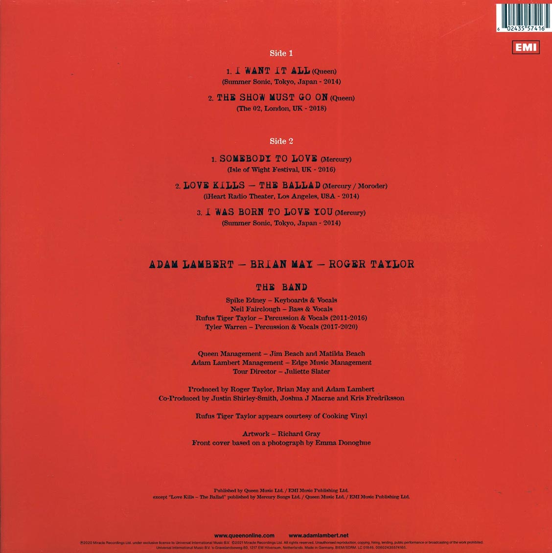 Queen, Adam Lambert - Live Around The World EP (RSD 2021) (ltd. ed.)