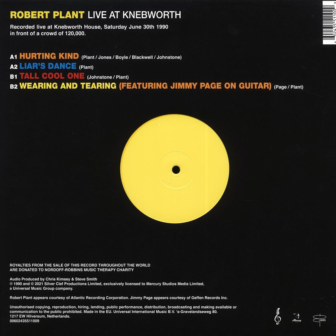 Robert Plant - Live At Knebworth (RSD 2021) (yellow vinyl)
