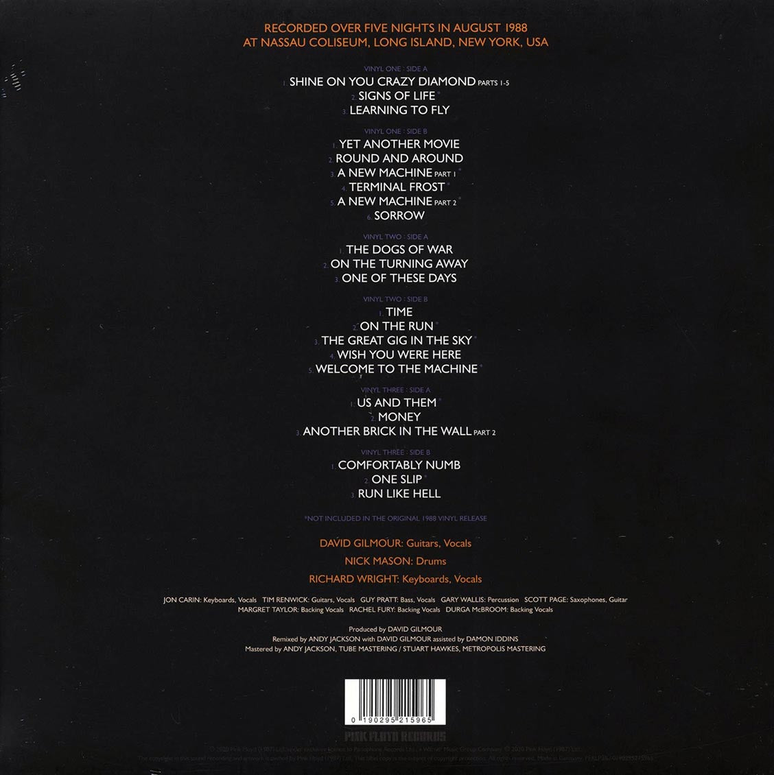 Pink Floyd - Delicate Sound Of Thunder (die-cut jacket) (3xLP) (180g)