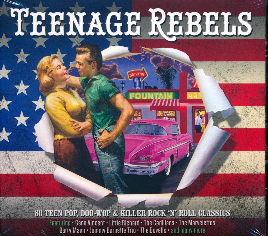 Little Richard, Gene Vincent, The Crickets, The Drifters, Etc. - Teenage Rebels (80 tracks) (3xCD) (deluxe 4-fold digipak)