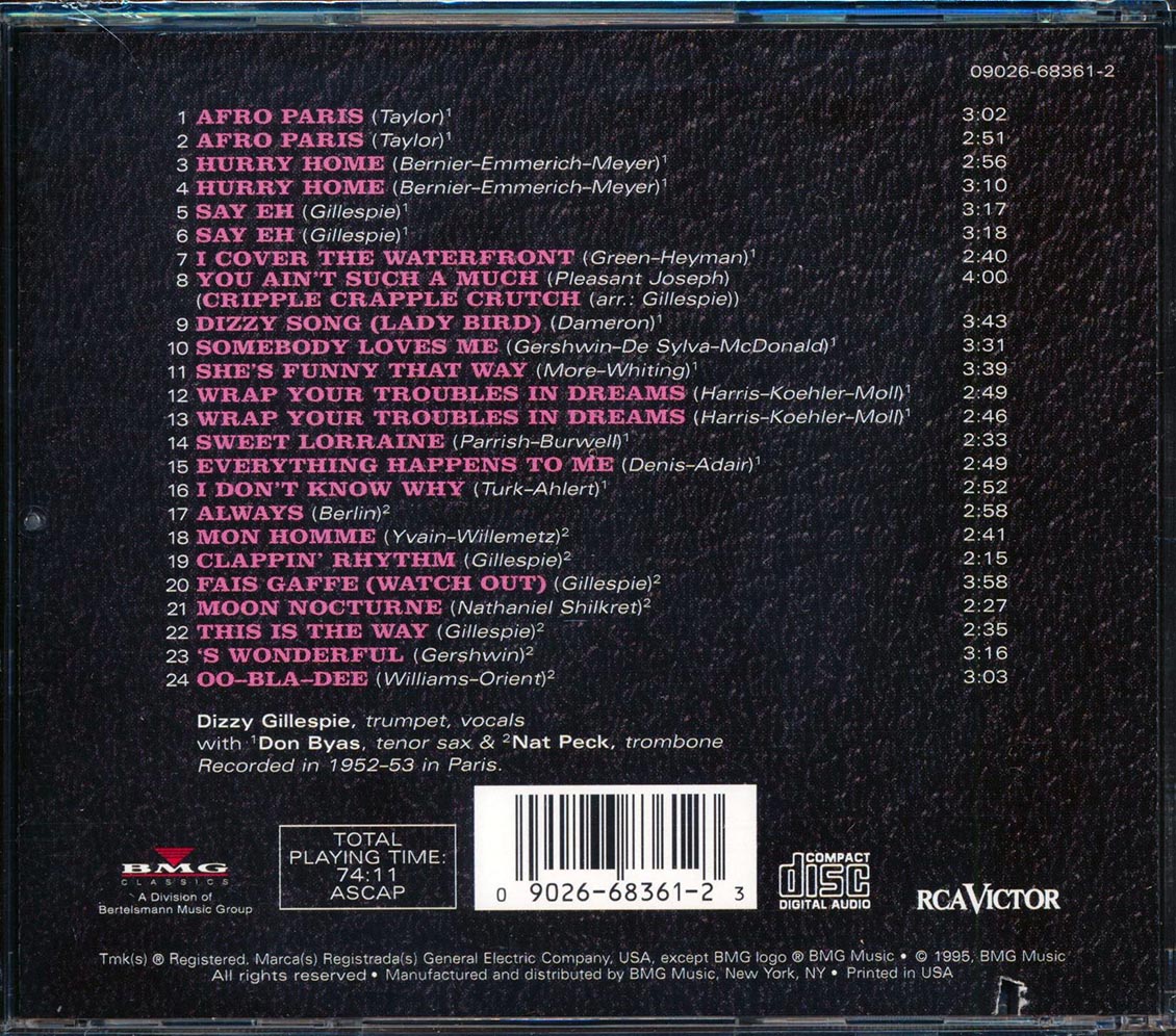 Dizzy Gillespie - Dizzy Gillespie In Paris Volume 2 (marked/ltd stock)