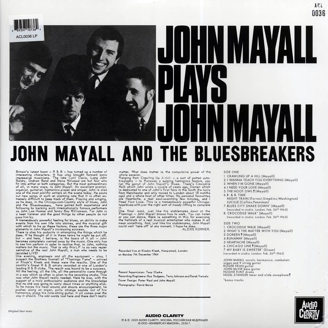 John Mayall & The Bluesbreakers - John Mayall Plays John Mayall (180g)