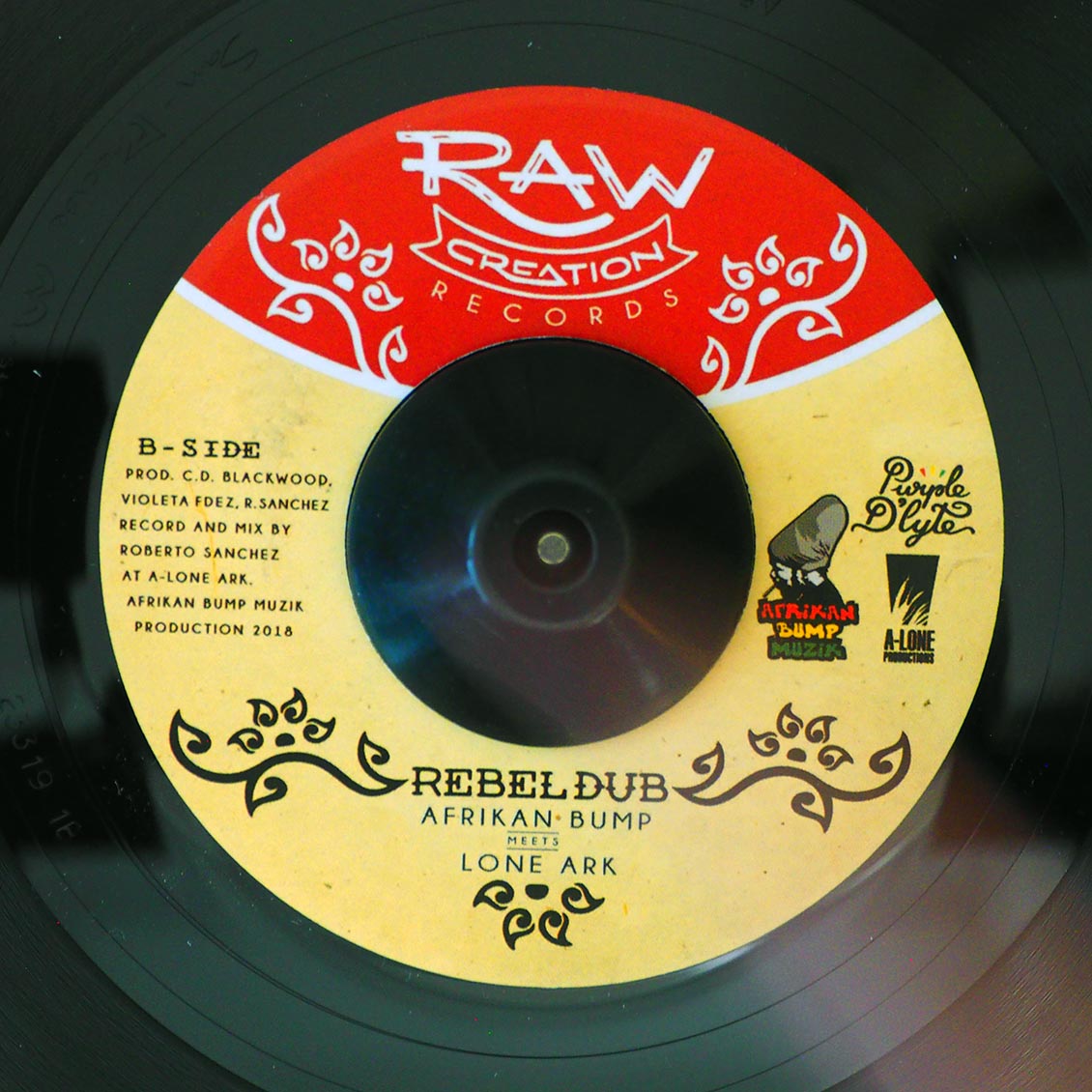 Purple D'Lyte - Rebel Up  /  Afrikan Bump, Lone Ark Riddim Force - Rebel Dub