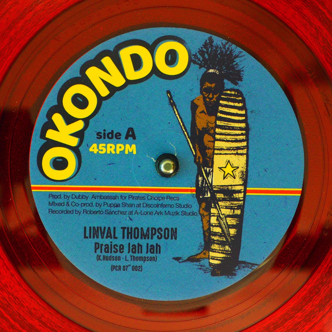 Linval Thompson - Praise Jah Jah  /  Dubby Ambassah, Roberto Sanchez (Lone Ark) - Version (red vinyl)