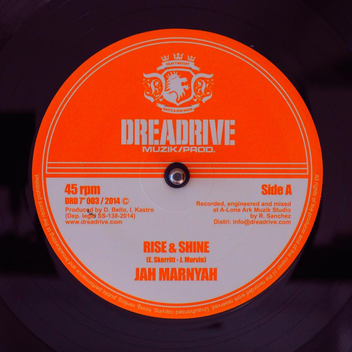 Jah Marnyah - Rise & Shine  /  Roberto Sanchez (Lone Ark) - Dub Version