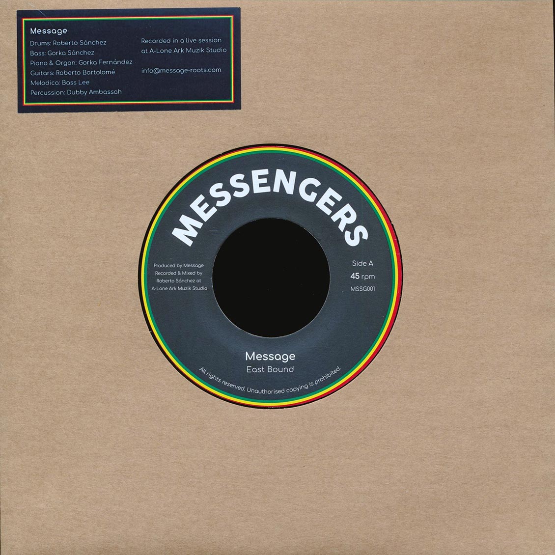 Message - East Bound  /  Message, Roberto Sanchez (Lone Ark) - Dub Bound