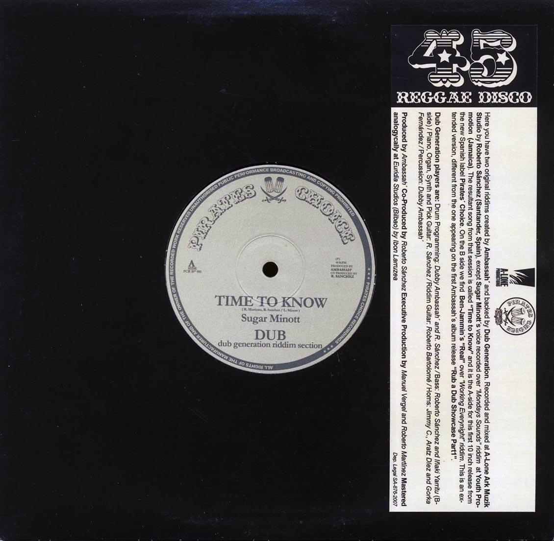 Sugar Minott - Time To Know; Dub Generation Riddim Section - Dub  /  Benjammin - Real (Extended Mix)