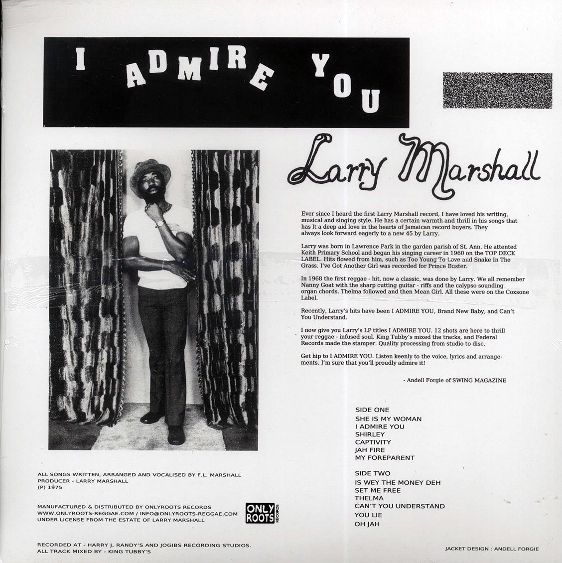 Larry Marshall - I Admire You