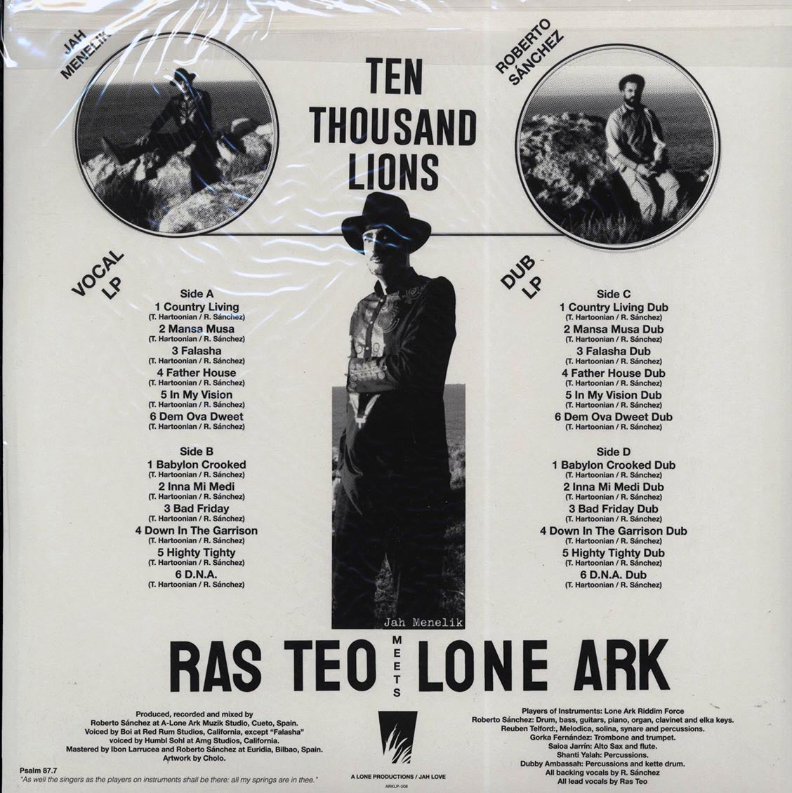 Ras Teo, Lone Ark Riddim Force - Ten Thousand Lions: Ras Teo Meets Lone Ark Vocals & Dubs (2xLP)