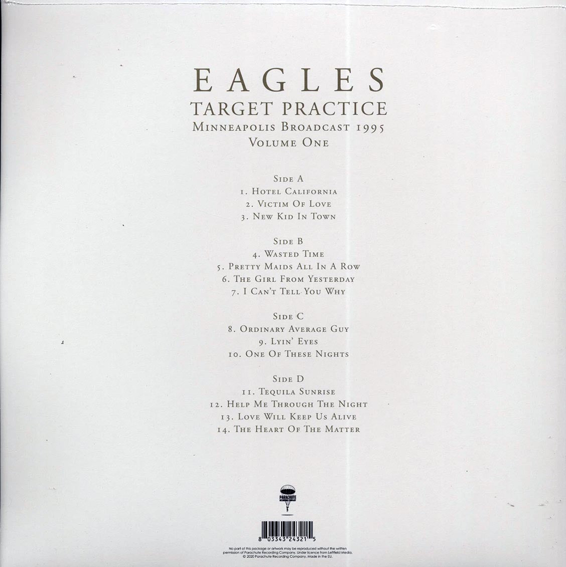 Eagles - Target Practice Volume 1: Minneapolis Broadcast 1995 (ltd. ed.) (2xLP)