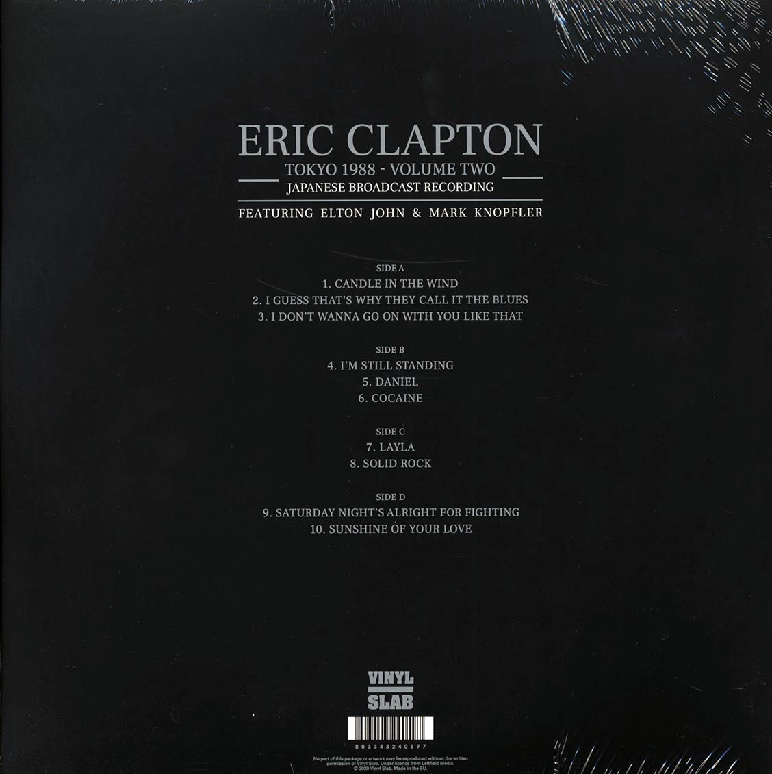 Eric Clapton - Tokyo 1988 Volume 2: Japanese Broadcast Recording Featuring Elton John & Mark Knopfler (ltd. ed.) (2xLP)