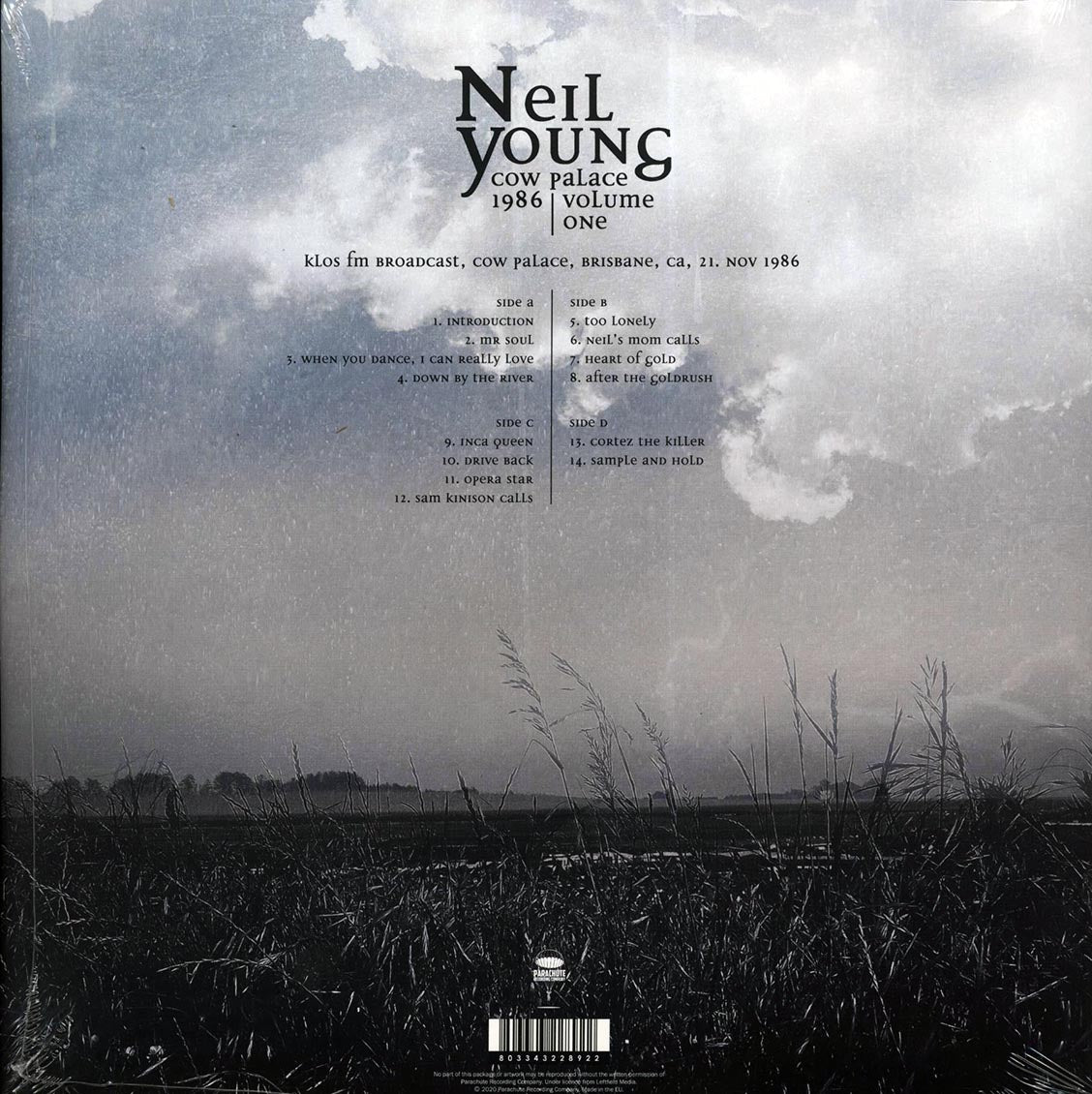 Neil Young - Cow Palace 1986 Volume 1 (ltd. ed.) (2xLP)