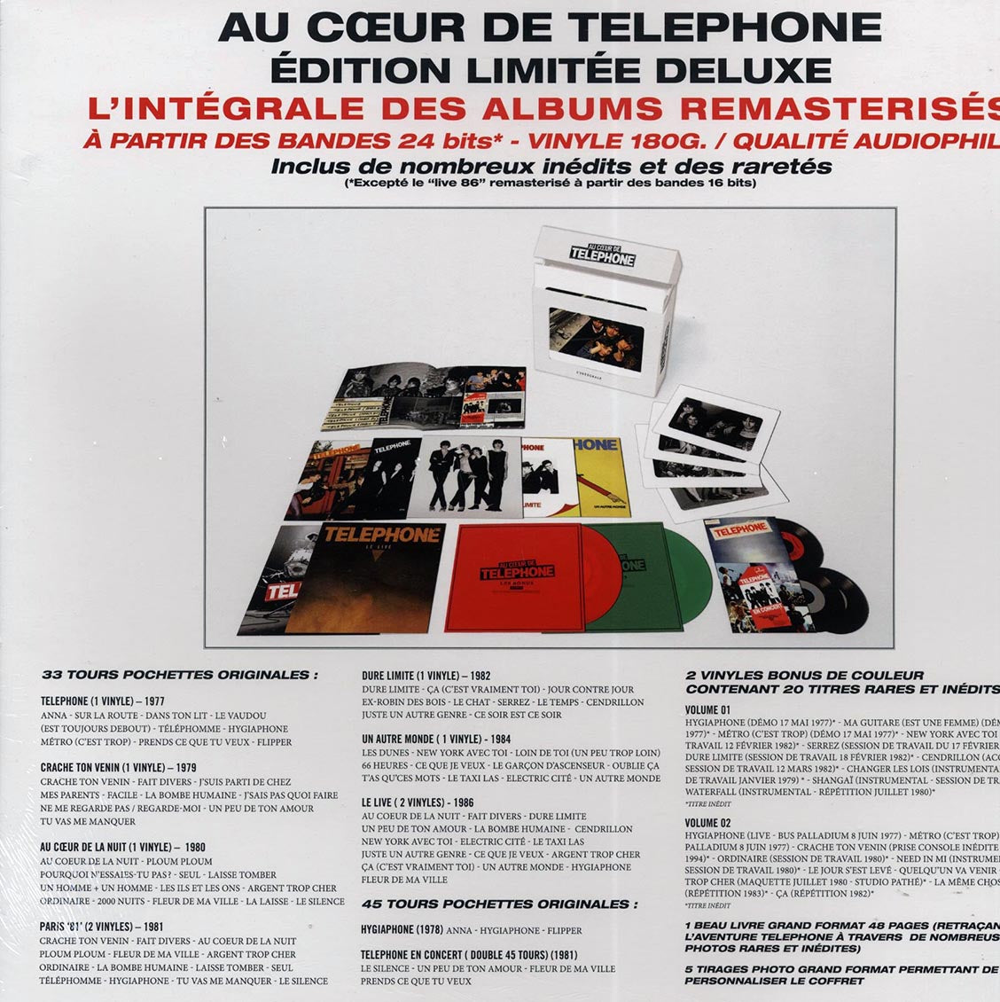 Telephone - Au Coeur De Telephone (L'integrale) (ltd. ed.) (11xLP) (box set) (deluxe edition) (remastered) (incl. 3x7") (incl. book)
